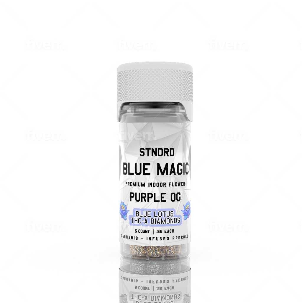 STNDRD Blue Lotus Purple OG 5 Pack Infused Prerolls (2.5g)