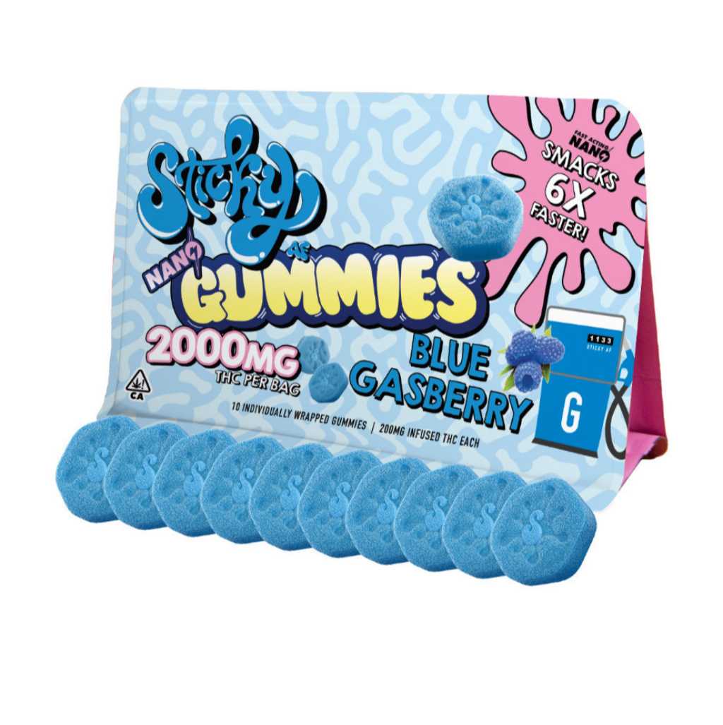 Sticky AF Blue Gasberry Nano Gummies 2000mg