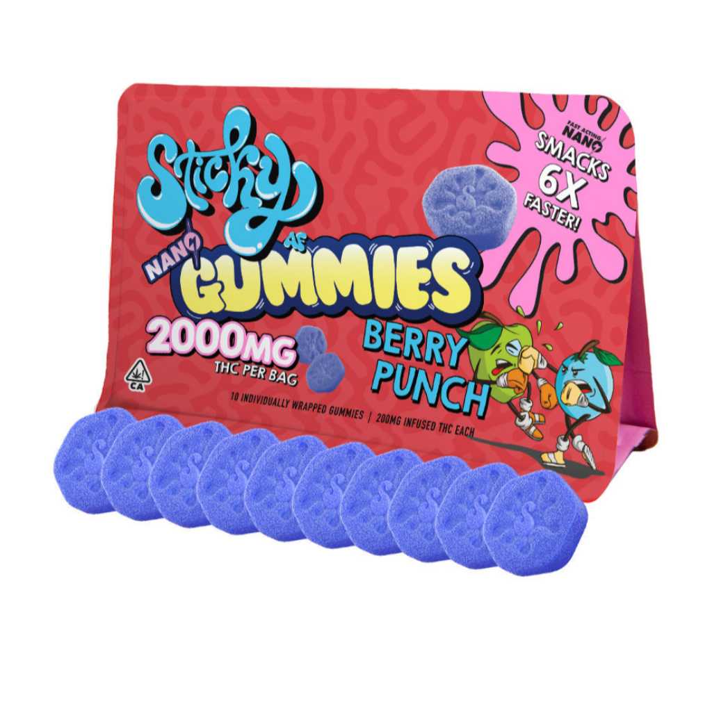 Sticky AF Berry Punch Nano Gummies 2000mg