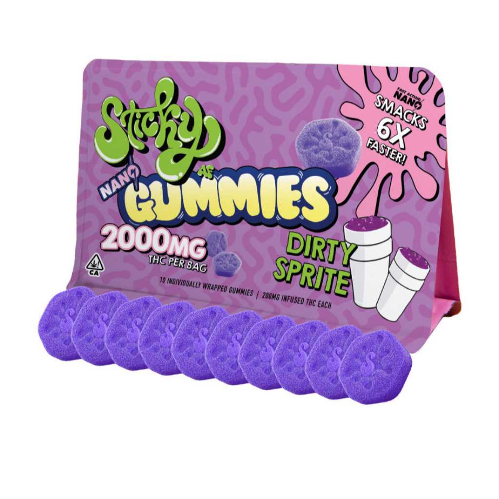 Sticky AF Dirty Sprite Nano Gummies 2000mg