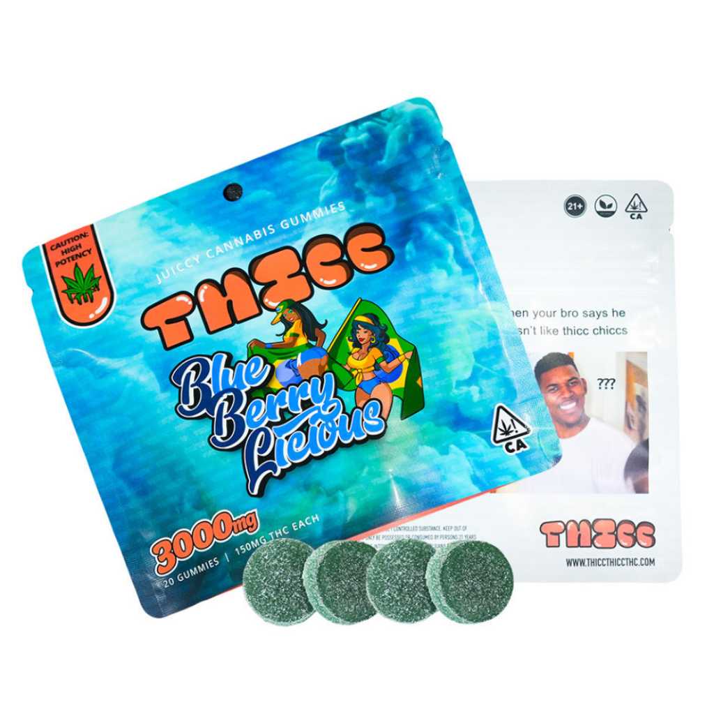 THICC Blue Berry Licious Gummies 3000mg