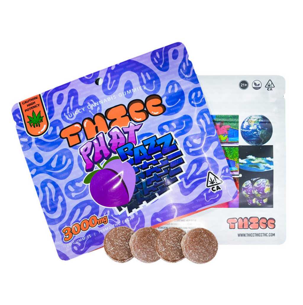 THICC Phat Razz Gummies 3000mg