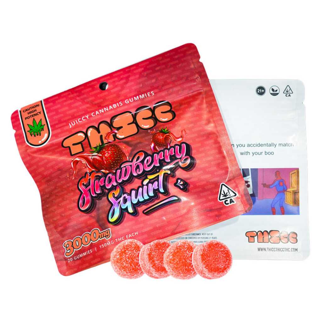 THICC Strawberry Squirt Gummies 3000mg