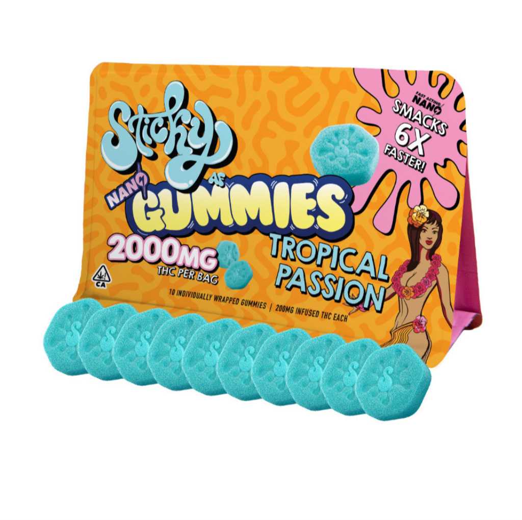 Sticky AF Tropical Passion Nano Gummies 2000mg