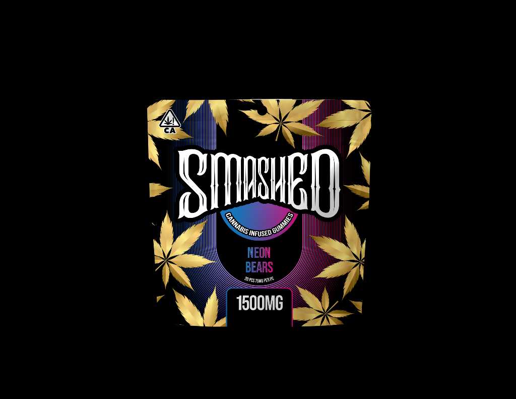 Smashed Gummies Neon Bears 1500mg