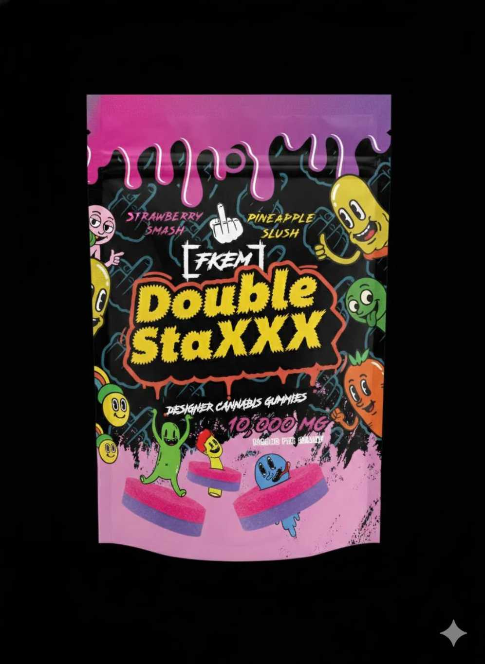 FKEM Double Staxxx Strawberry Smash x Pineapple Slush 10000mg